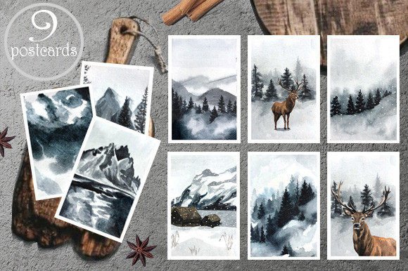 Christmas Cards. New Year s Cards. Illustrations for Modern Publishing