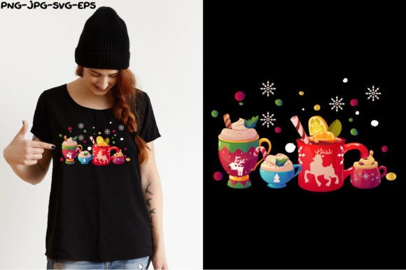 Christmas Coffee, Christmas Illustrations for Seasonal Branding