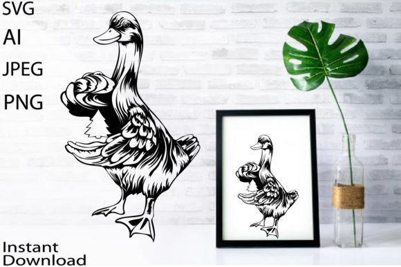 Christmas Duck Svg Png Jpg Ai Vector Duc: Festive Illustrations for Crafters