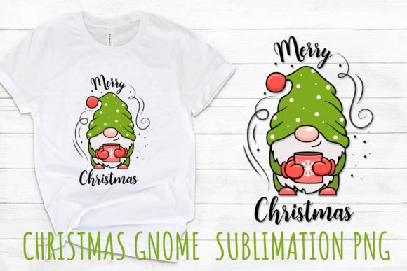 Christmas Gnome Sublimation PNG,T-shirt Illustrations