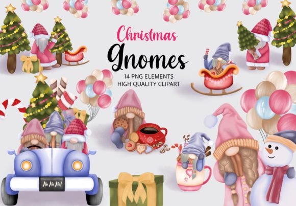 Christmas Gnomes Clipart Collection Review
