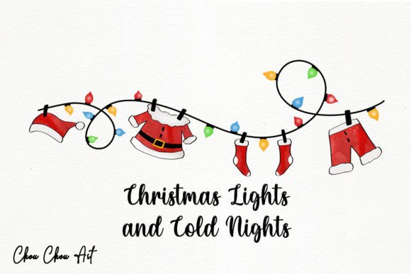 Christmas Lights and Cold Nights Illustrations for Seasonal Branding