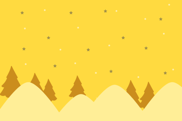Christmas Mountain and Yellow Background: A Review of Modern Illustrations for Publishers