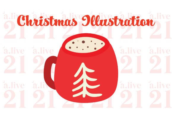Christmas Mugs Food Clipart SVG for Illustrations