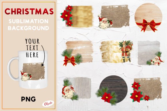 Christmas Sublimation Background Bundle for Illustrations