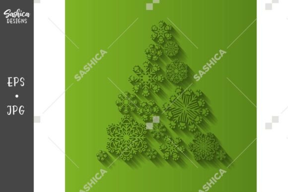 Christmas Tree with Paw Prints Snowflake Review