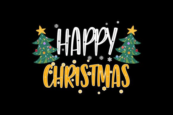 Christmas Typography Cute Vector: Festive Illustrations for Local Brands