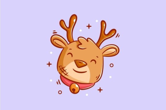 Deer Head Design for Christmas: A Review of Illustrations