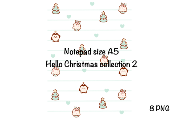 Hello Christmas Notepad Size A5: Seasonal Illustrations for Modern Blogs