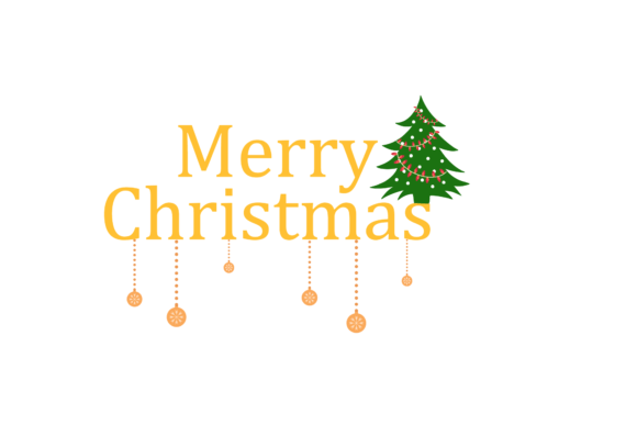 Merry Christmas Yellow and Tree Illustrations for Local Brands