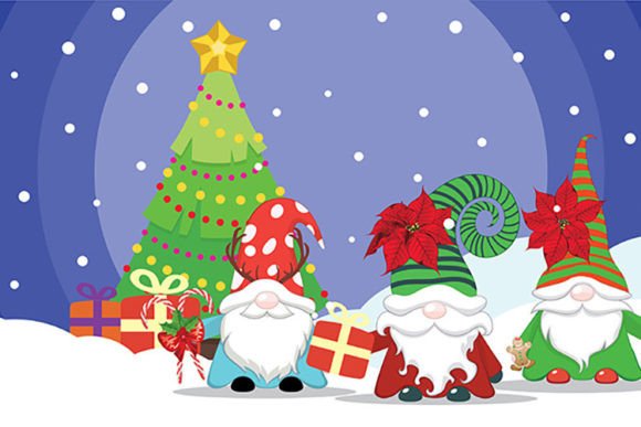 Nordic Gnome with Christmas Tree: A Review for Digital Illustrations