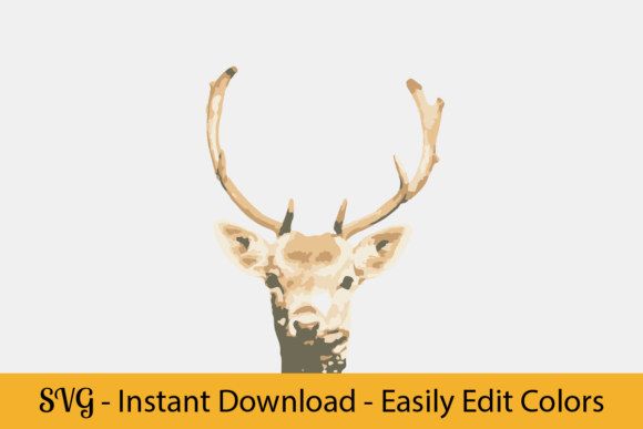 Reindeer Head, Deer SVG Christmas in Illustrations