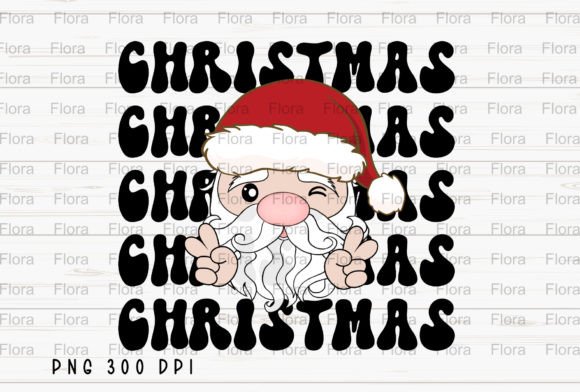 Santa Claus Merry Christmas Retro PNG for Creative Illustrations