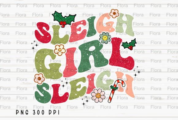 Sleigh Girl Sleigh Retro Christmas PNG Review