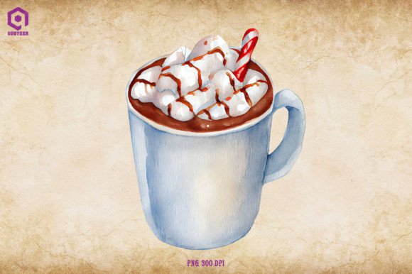 Watercolor Christmas Hot Cocoa 26: A Practical Review for Illustrations