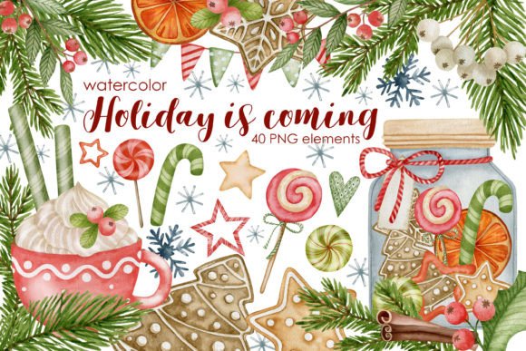 Watercolor Merry Christmas Clipart: A Designer's Stitch Test