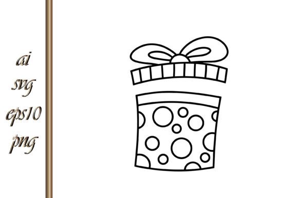 Xmas Clipart Christmas Birthday Gift Box for Illustrations